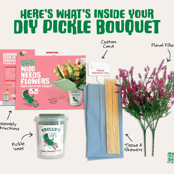 Grillo's Pickles Is Selling A Pickle Bouquet Kit for Valentine's