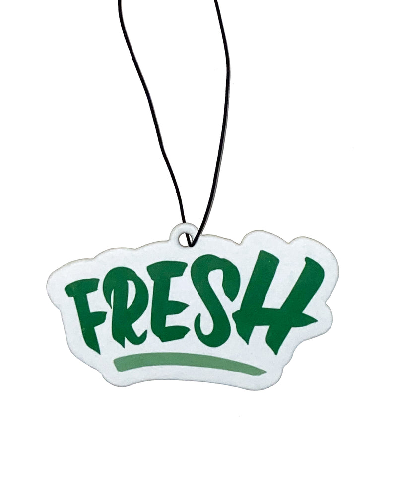 air freshener with "fresh" on it