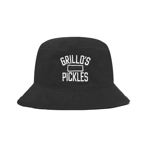 front of black grillo's pickles varsity bucket hat
