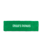 green sweat band with "grillo's pickles" on it