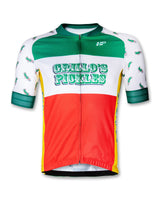 front of womens jersey with "grillo's pickles" across chest and pickles on sleeves