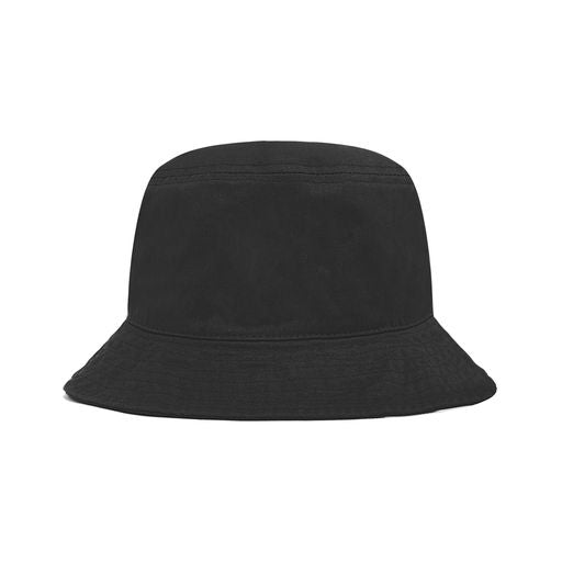 plain black back of bucket hat